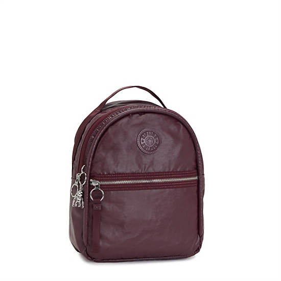 Kipling Kae Klassieke Metallic Rugzak Bordeaux | BE 1586BE